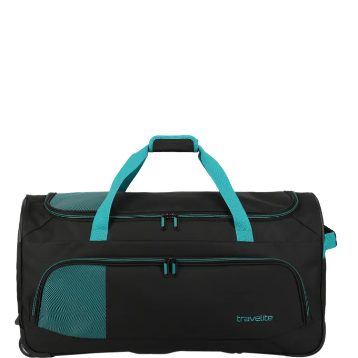 Heren Reistassen|Dames Reistassen>Travelite Basics Fresh Wheeled Duffle black/petrol
