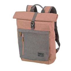 Daypack|15.6 Inch Laptoptassen>Travelite Basics Rollup Backpack rose/grey