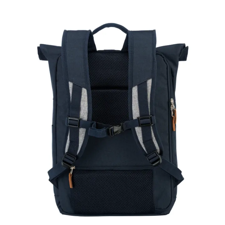 Heren Rugzakken|Dames Rugzakken>Travelite Basics Rollup Backpack navy/grey