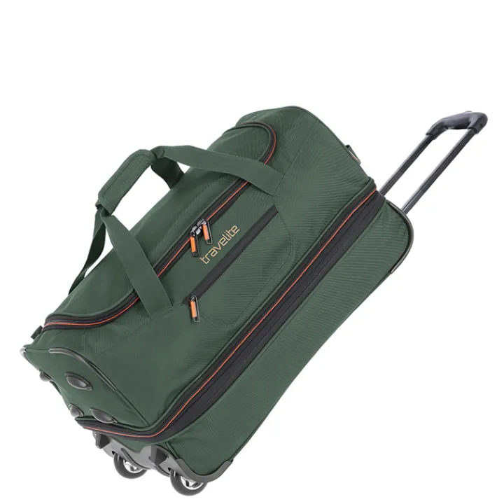 Heren Reistassen|Dames Reistassen>Travelite Basics Wheeled Duffle 55 Expandable dark green