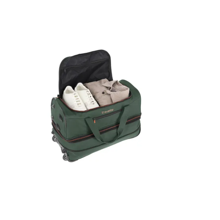Heren Reistassen|Dames Reistassen>Travelite Basics Wheeled Duffle 55 Expandable dark green