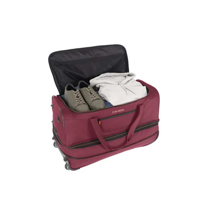 Grote Reistassen|Heren Reistassen>Travelite Basics Wheeled Duffle 70 Expandable dark red