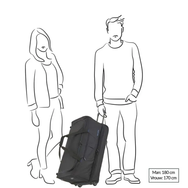 Grote Reistassen|Heren Reistassen>Travelite Basics Wheeled Duffle 70 Expandable black