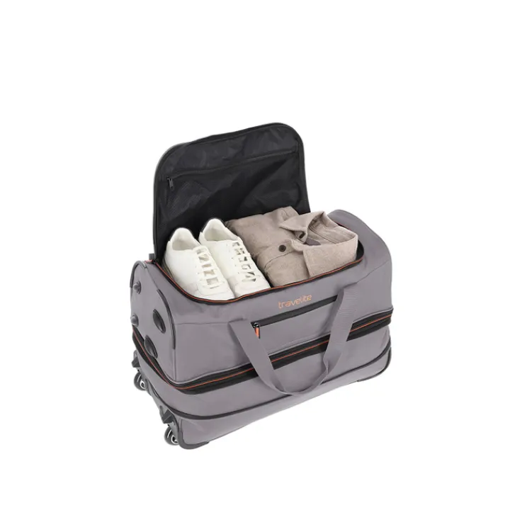 Heren Reistassen|Dames Reistassen>Travelite Basics Wheeled Duffle 55 Expandable grey