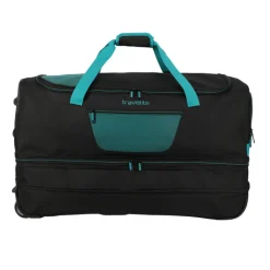 Grote Reistassen|Heren Reistassen>Travelite Basics Wheeled Duffle 70cm Expandable black/petrol