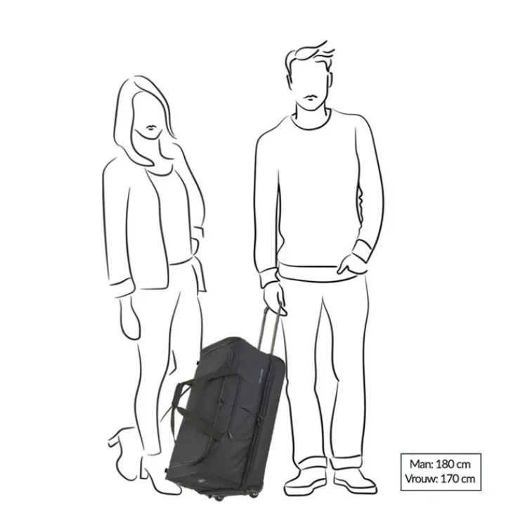 Heren Reistassen|Dames Reistassen>Travelite Basics Wheeled Duffle 55 Expandable black