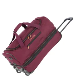 Dames Reistassen|Reistassen Met Wielen>Travelite Basics Wheeled Duffle 55 Expandable dark red