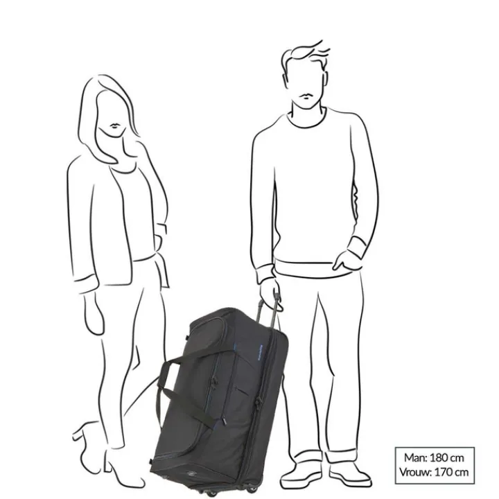 Grote Reistassen|Heren Reistassen>Travelite Basics Wheeled Duffle 70 Expandable marine