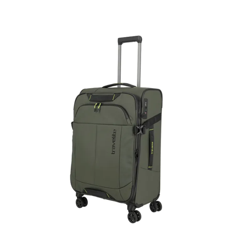 Reistrolleys|Reiskoffers>Travelite Briize 4W Trolley M khaki