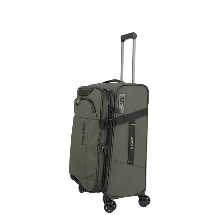 Reistrolleys|Reiskoffers>Travelite Briize 4W Trolley M khaki