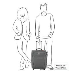 Handbagage Trolleys|Reistrolleys>Travelite Cabin 2 Wiel Boardtrolley black