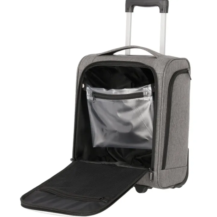 Handbagage Trolleys|Reistrolleys>Travelite Cabin 2 Wiel Underseater 43cm grey melange