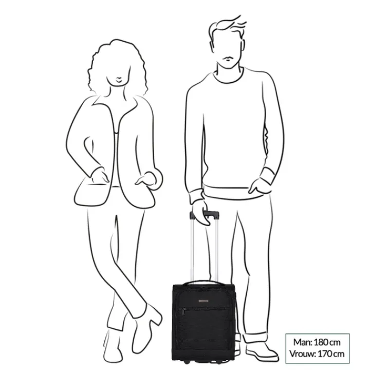 Handbagage Trolleys|Reistrolleys>Travelite Cabin 2 Wiel Underseater 43cm black