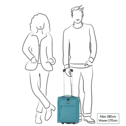 Handbagage Trolleys|Reistrolleys>Travelite Cabin 2 Wiel Underseater 43cm petrol