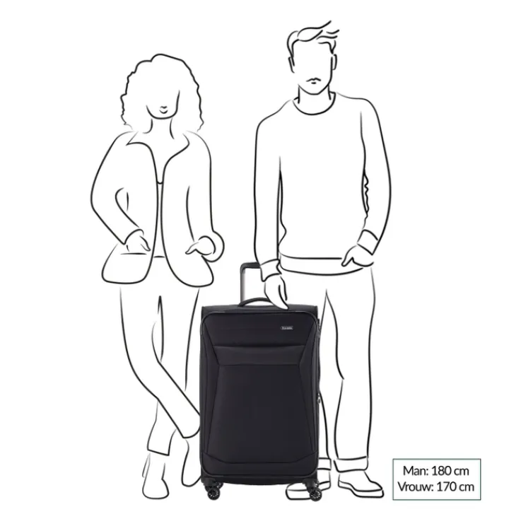 Reistrolleys|Reiskoffers>Travelite Chios 4 Wiel Trolley L red