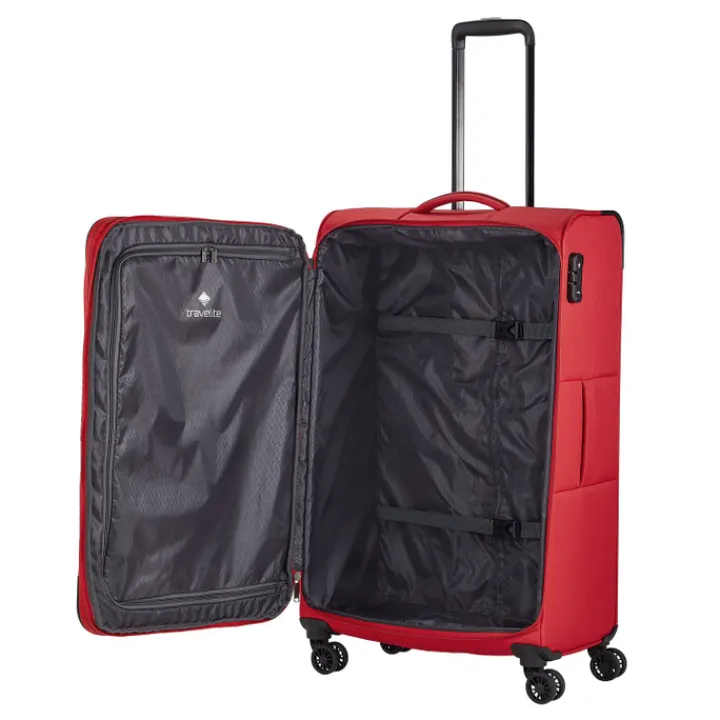Reistrolleys|Reiskoffers>Travelite Chios 4 Wiel Trolley L red