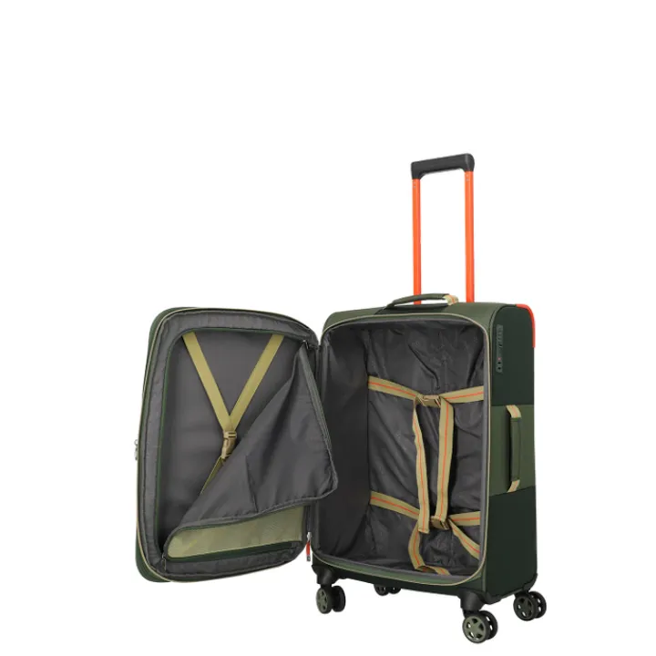 Reistrolleys|Reiskoffers>Travelite Color Craze 4 Wheel Trolley M olive