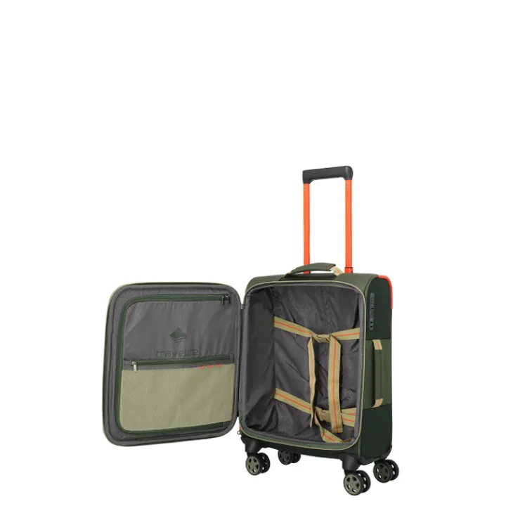 Transavia Trolleys|Ryanair Trolleys>Travelite Color Craze 4 Wheel Cabin Trolley olive