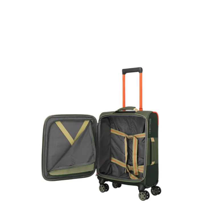 Transavia Trolleys|Ryanair Trolleys>Travelite Color Craze 4 Wheel Cabin Trolley olive