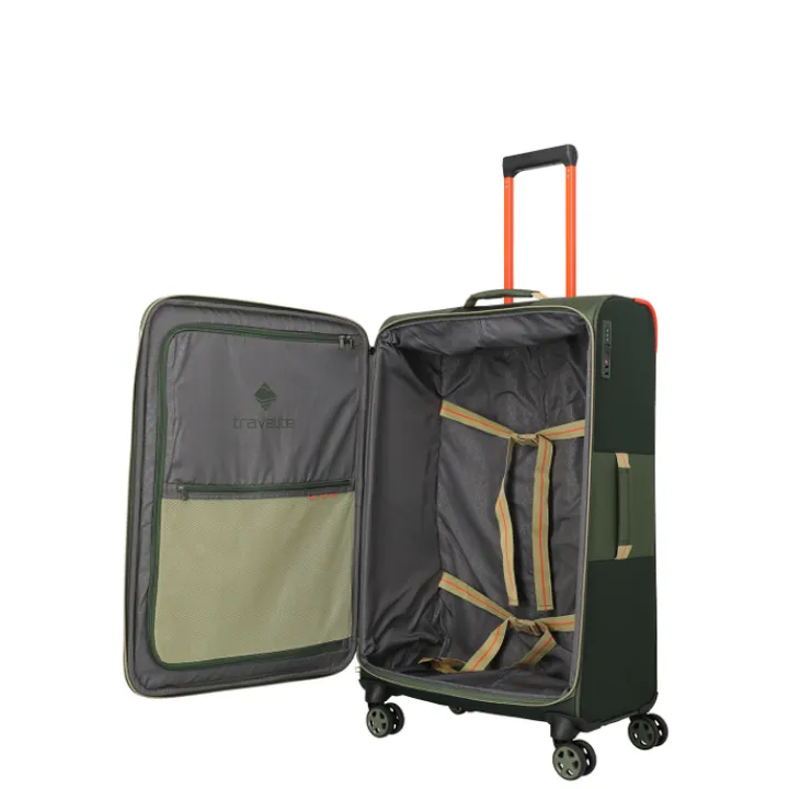 Reistrolleys|Reiskoffers>Travelite Color Craze 4 Wheel Trolley L olive