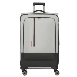 Reistrolleys|Reiskoffers>Travelite Crosslite 5.0 4w Trolley L white sand
