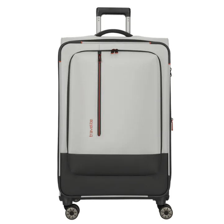 Reistrolleys|Reiskoffers>Travelite Crosslite 5.0 4w Trolley L white sand