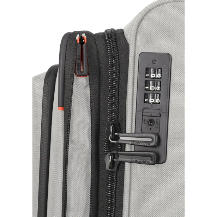 Reistrolleys|Reiskoffers>Travelite Crosslite 5.0 4w Trolley L white sand