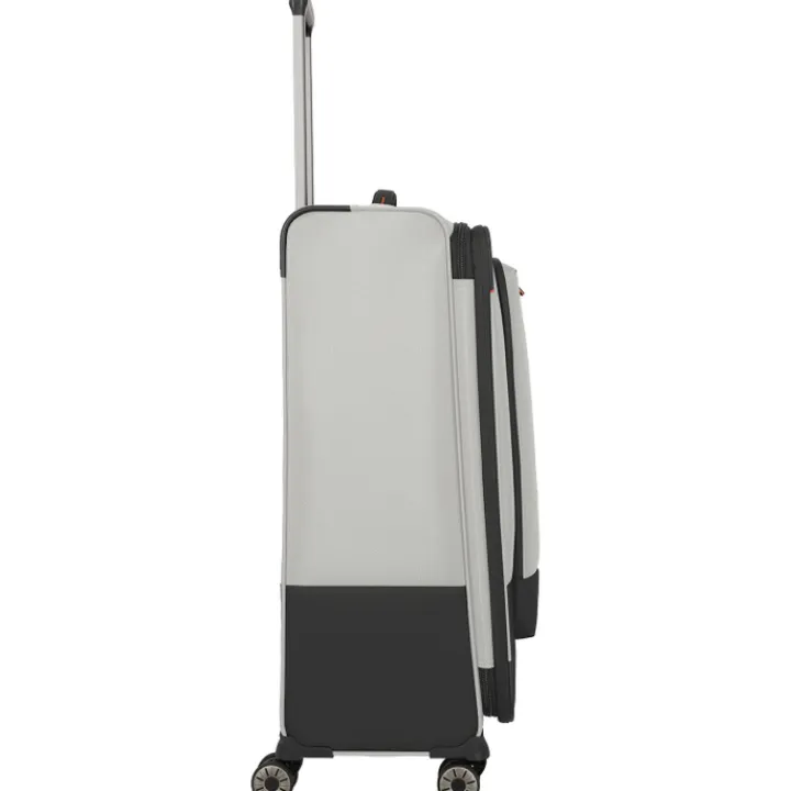 Reistrolleys|Reiskoffers>Travelite Crosslite 5.0 4w Trolley L white sand
