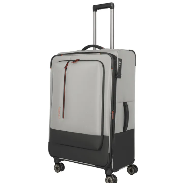 Reistrolleys|Reiskoffers>Travelite Crosslite 5.0 4w Trolley L white sand