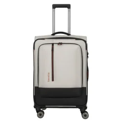 Reistrolleys|Reiskoffers>Travelite Crosslite 5.0 4w Trolley M white sand