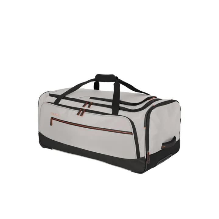 Heren Reistassen|Dames Reistassen>Travelite Crosslite 5.0 Wheeled Duffle L white sand