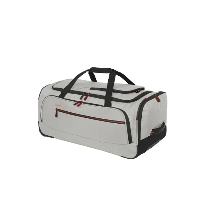 Heren Reistassen|Dames Reistassen>Travelite Crosslite 5.0 Wheeled Duffle M white sand