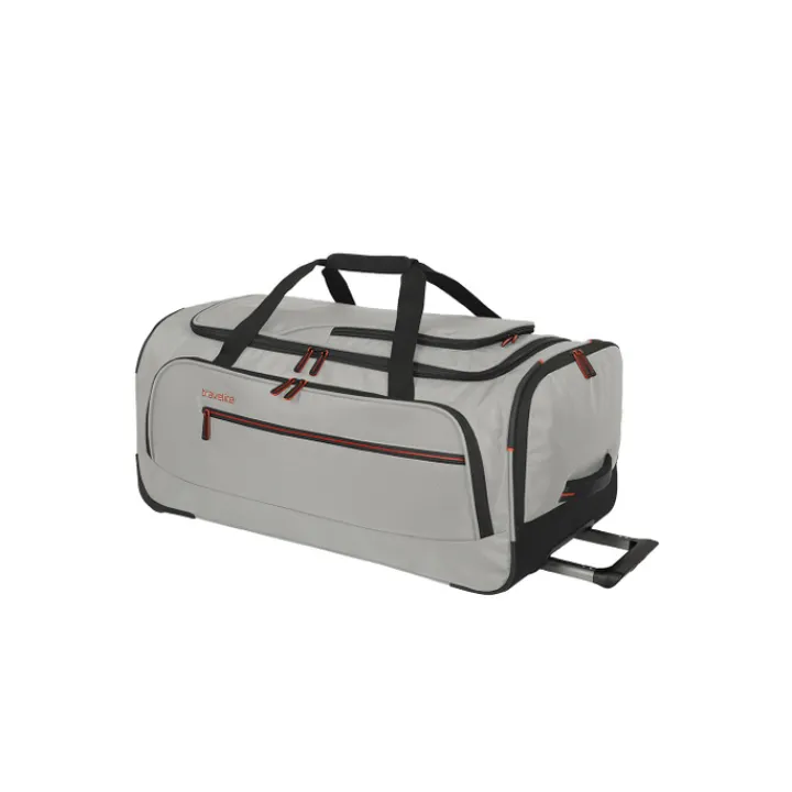Heren Reistassen|Dames Reistassen>Travelite Crosslite 5.0 Wheeled Duffle M white sand