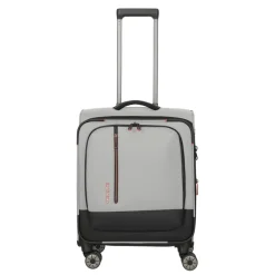 Handbagage Koffers|Zachte Koffers>Travelite Crosslite 4 Wheel Cabin Trolley Expandable white sand