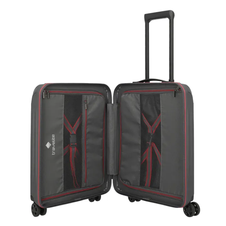 Transavia Trolleys|Ryanair Trolleys>Travelite Dynamiic 4 Wheel Cabin Trolley anthracite