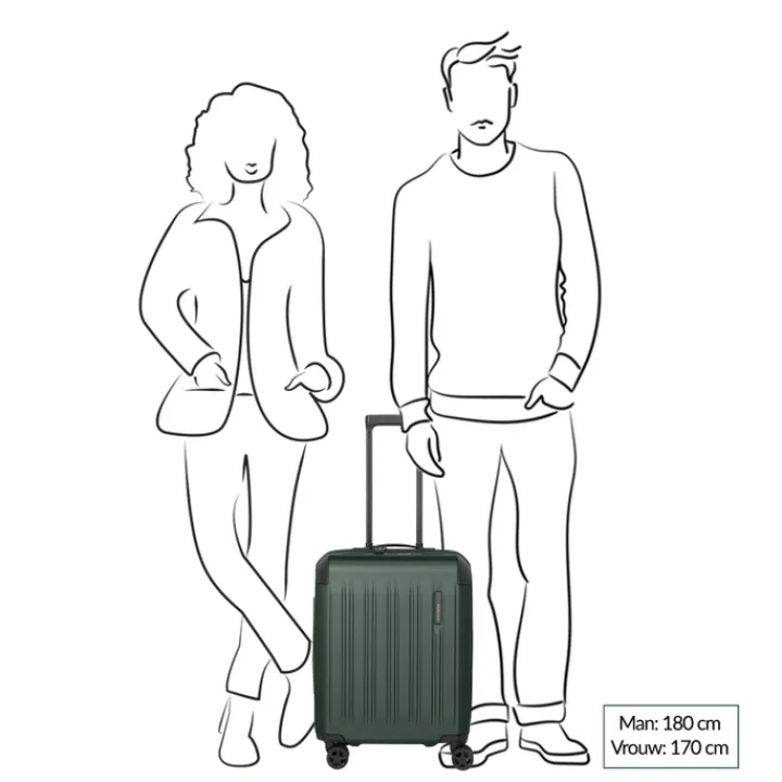 Transavia Trolleys|Handbagage Trolleys>Travelite Dynamiic 4 Wheel Cabin Trolley amber