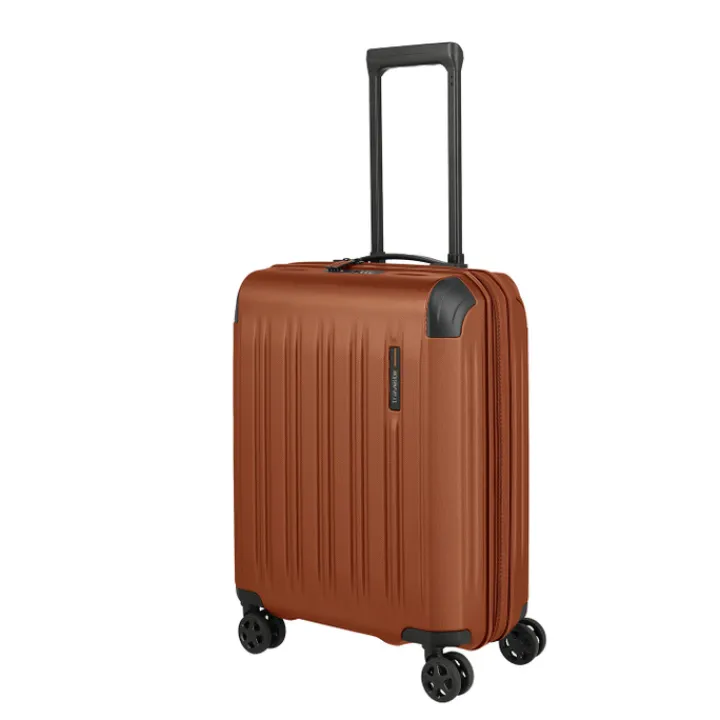 Transavia Trolleys|Handbagage Trolleys>Travelite Dynamiic 4 Wheel Cabin Trolley amber