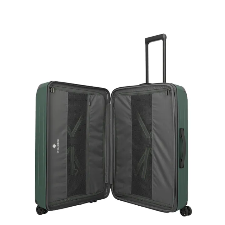 Reistrolleys|Reiskoffers>Travelite Dynamiic 4 Wheel Trolley L green