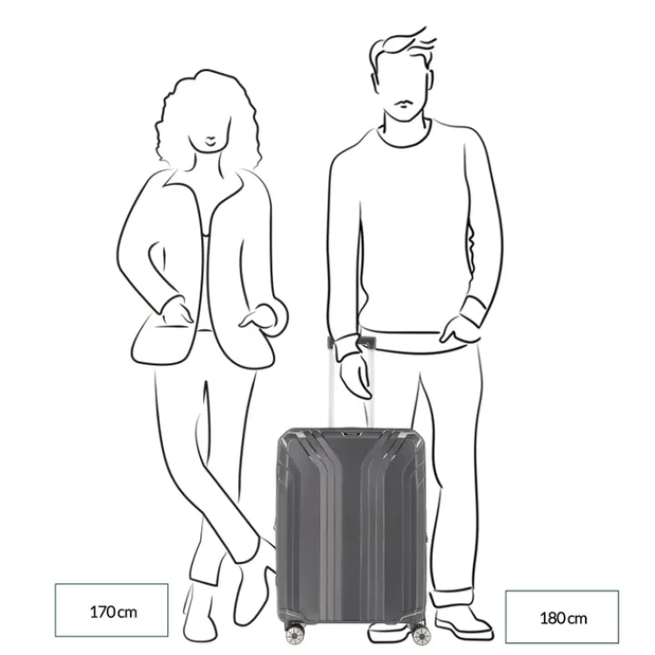 Reistrolleys|Reiskoffers>Travelite Elvaa 4 Wiel Trolley M Expandable black
