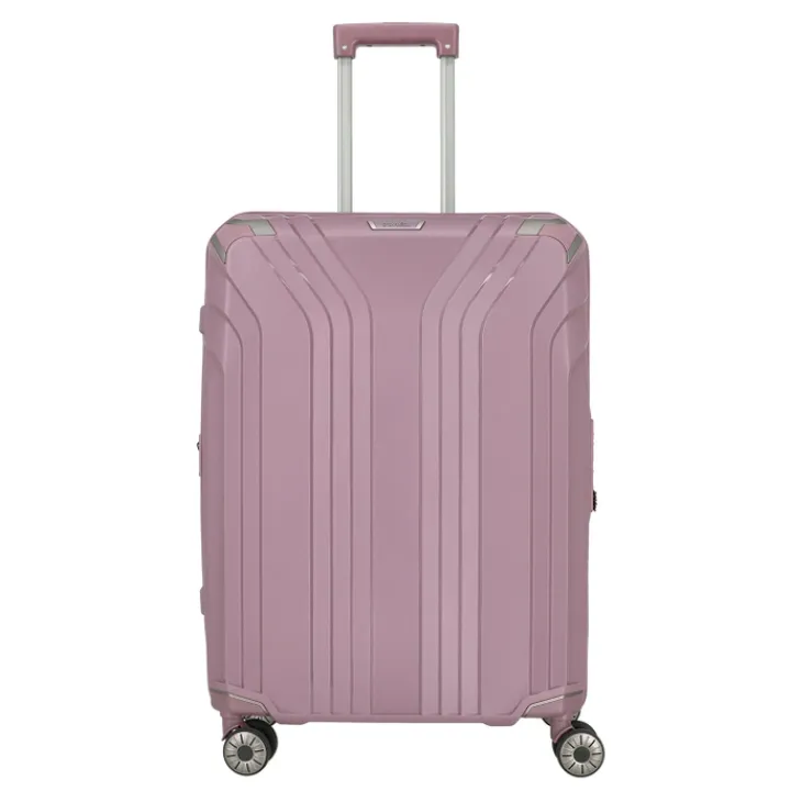 Reistrolleys|Reiskoffers>Travelite Elvaa 4 Wiel Trolley M Expandable rosé