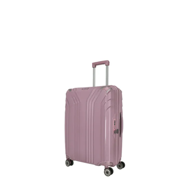 Reistrolleys|Reiskoffers>Travelite Elvaa 4 Wiel Trolley M Expandable rosé
