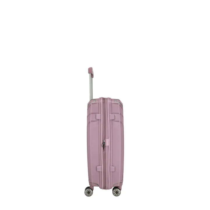 Reistrolleys|Reiskoffers>Travelite Elvaa 4 Wiel Trolley M Expandable rosé