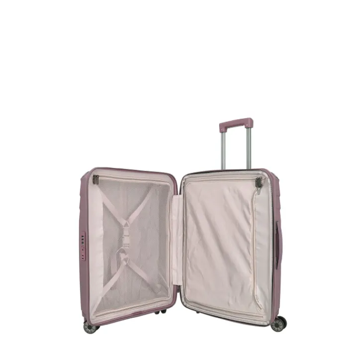 Reistrolleys|Reiskoffers>Travelite Elvaa 4 Wiel Trolley M Expandable rosé