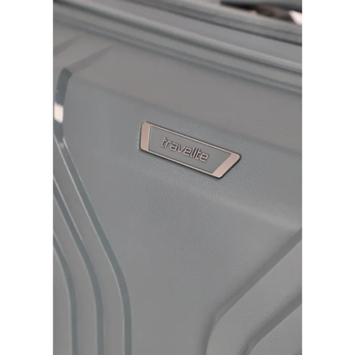 Reistrolleys|Reiskoffers>Travelite Elvaa 4 Wiel Trolley M Expandable bluegrey