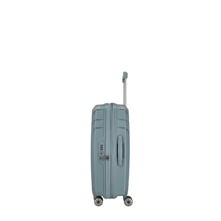 Reistrolleys|Reiskoffers>Travelite Elvaa 4 Wiel Trolley M Expandable bluegrey