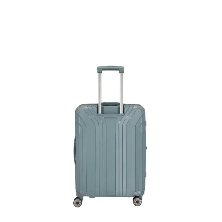 Reistrolleys|Reiskoffers>Travelite Elvaa 4 Wiel Trolley M Expandable bluegrey