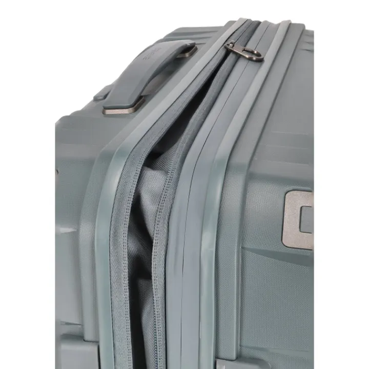 Reistrolleys|Reiskoffers>Travelite Elvaa 4 Wiel Trolley M Expandable bluegrey