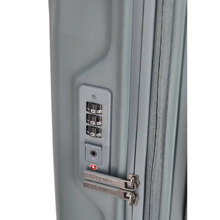 Reistrolleys|Reiskoffers>Travelite Elvaa 4 Wiel Trolley L bluegrey