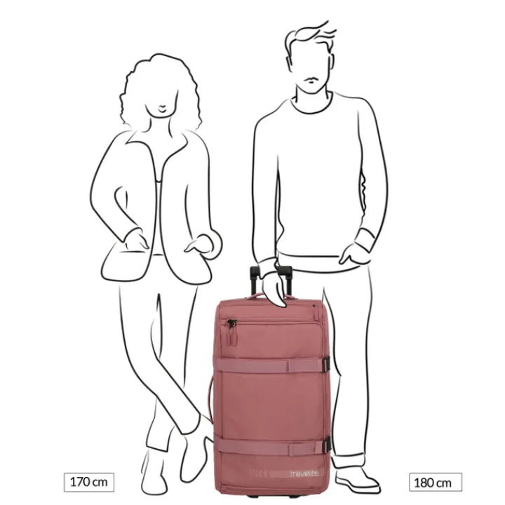 Heren Reistassen|Dames Reistassen>Travelite Kick Off Wheeled Duffle L rose