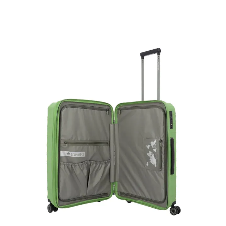 Reistrolleys|Reiskoffers>Travelite Mooby 4w Trolley L green